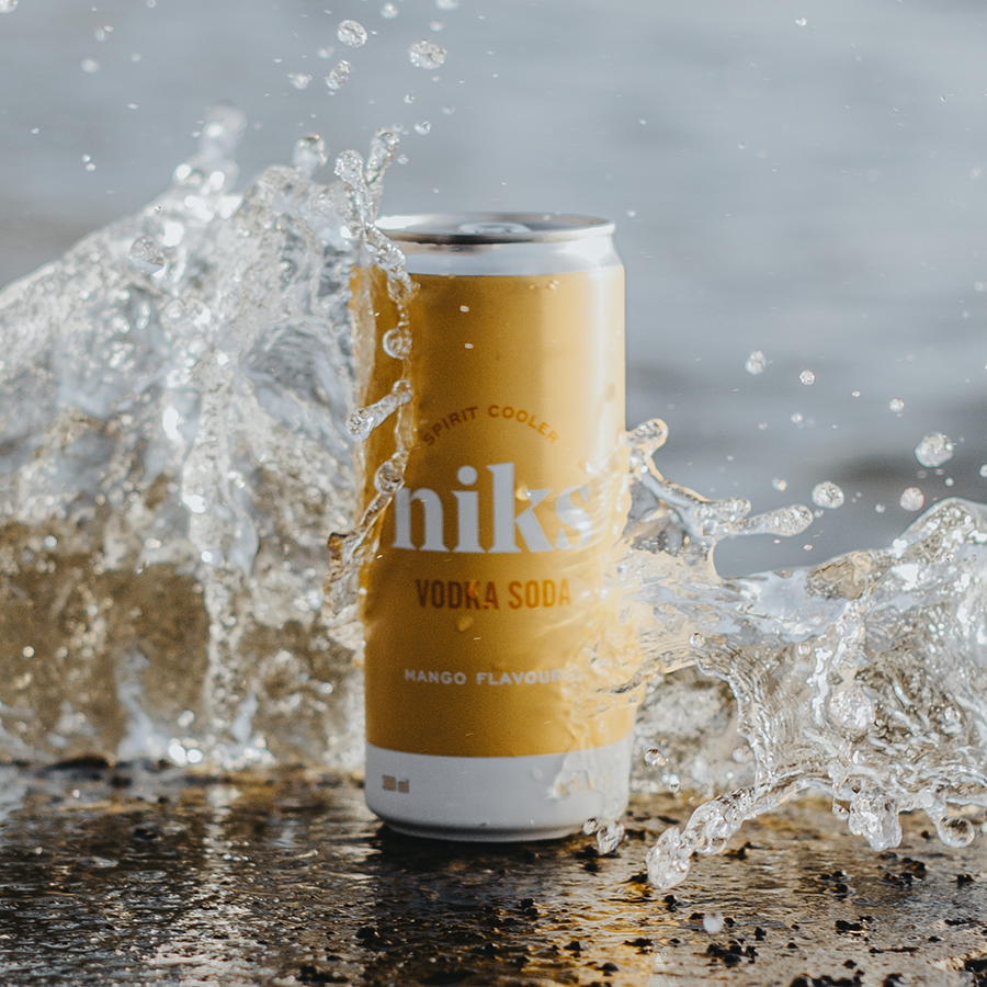 Mango Vodka Soda 4 Pack 4.5 ABV Niks Vodka Soda